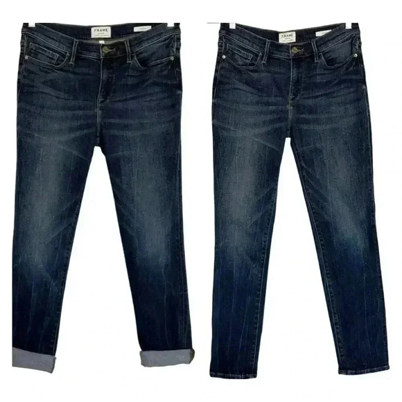 Frame Women's Le Garcon Jeans Mid-Rise Florence Wash Size 28 - Picture 1 of 10